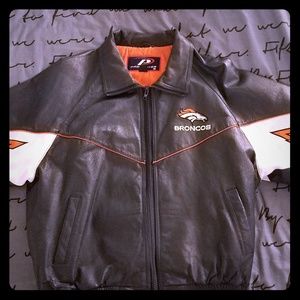 Rare leather Denver Broncos executive bomber XL
